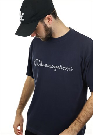 VINTAGE CHAMPION T SHIRT NAVY