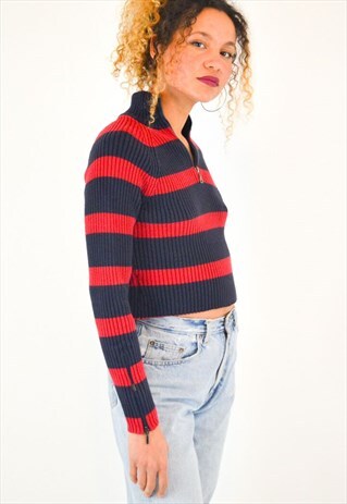 90S TOMMY HILFIGER PULLOVER JUMPER CROP TOP