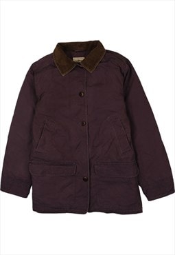Vintage 90's L.L.Bean Denim Jacket Button Up Purple Small