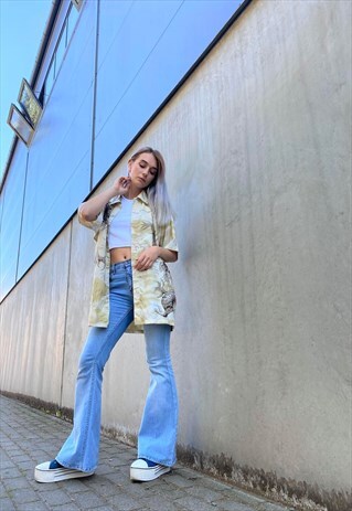 VINTAGE 90S LIGHT BLUE FLARE JEANS
