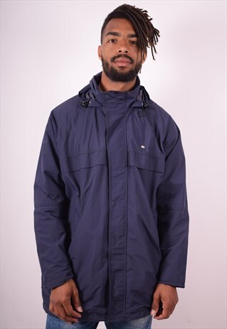 LACOSTE MENS VINTAGE JACKET LARGE BLUE 90S