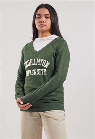 VINTAGE BINGHAMTON UNIVERSITY V-NECK SWEATSHIRT