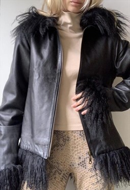 Long Sleeve Furry Jacket Black