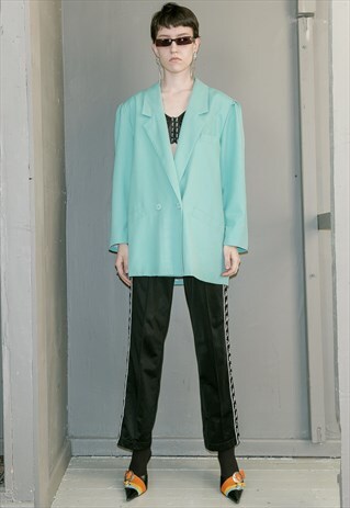 VINTAGE OVERSIZED TURQUOISE BLAZER
