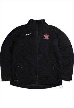 Vintage  Nike Puffer Jacket Volleyball Full Zip Up Black