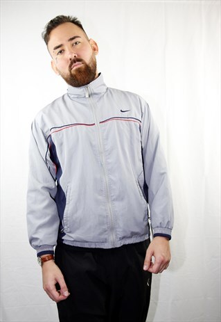 VINTAGE LIGHT GREY NIKE TRACK JACKET