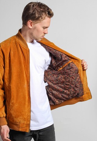 VINTAGE SUEDE BOMBER JACKET