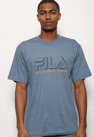 VINTAGE FILA BIG LOGO T-SHIRT BLUE