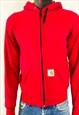 Vintage y2k red zip hoodie 