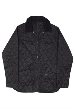 BARBOUR Shaped Liddesdale Quilted Jacket Black Womens UK 8