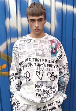 Pride graffiti sweatshirt LGBT gay top love is love jumper