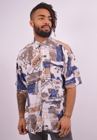 VINTAGE SHIRT CRAZY PRINT MULTI