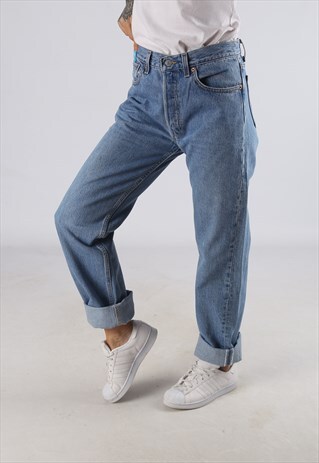 VINTAGE 501'S LEVIS DENIM JEANS HIGH WAISTED UK 12 (V2H)