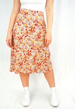 Midi vintage floral print shorts