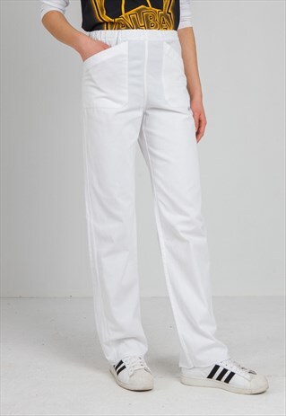 VINTAGE WHITE SIGGI TROUSERS BOTTOMS