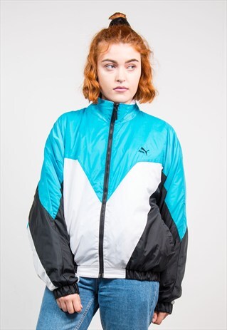 VINTAGE 90'S COLOURBLOCK PUMA TRACKSUIT JACKET