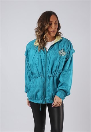 SHELL BOMBER JACKET PLAIN OVERSIZED ADIDAS UK 14 (GK3R)