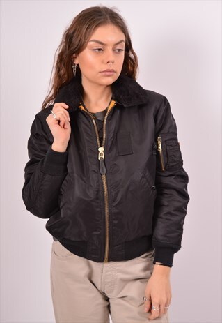 VINTAGE ALPHA INDUSTRIES AVIATOR JACKET BLACK