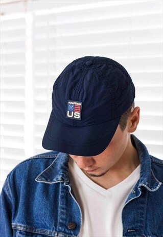 VINTAGE NAUTICA BASEBALL CAP LOGO 90S ONE SIZE 1.7