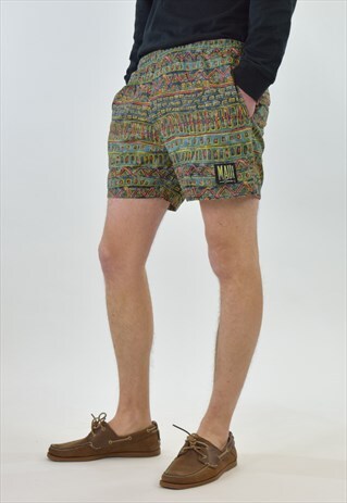 VINTAGE 90S PATTERNED SWIM SHORTS