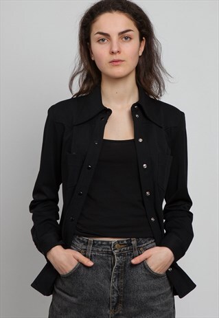VINTAGE BLACK LONG SLEEVE SHIRT