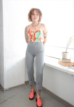 Vintage 80's Grey Stretchy Trousers