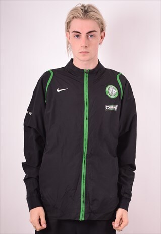 NIKE MENS VINTAGE THE CELTIC F.C. JACKET XL BLACK 90S