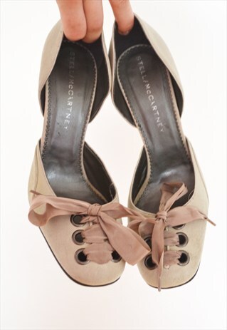 VTG STELLA MCCARTNEY LACE UP CHUNKY HEELS