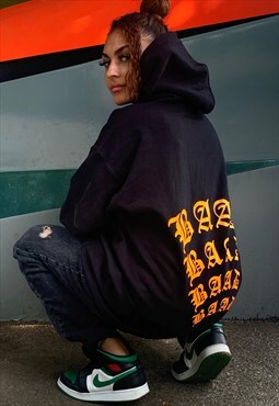 Baad hoodie black RETRO ORANGE XXI
