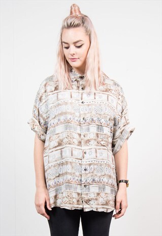 90'S BATIK PATTERN OVERSIZE SHIRT