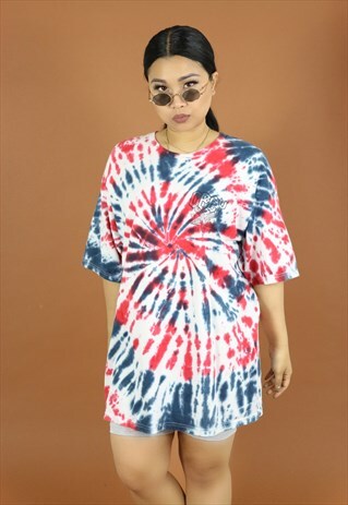 VINTAGE OBEY TIE DYE T-SHIRT
