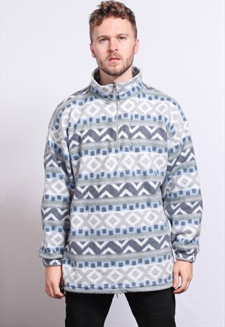 VINTAGE ZIP UP FLEECE JACKET