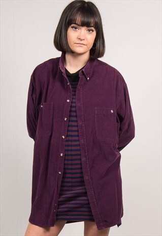 VINTAGE 90'S PURPLE CORD SHIRT