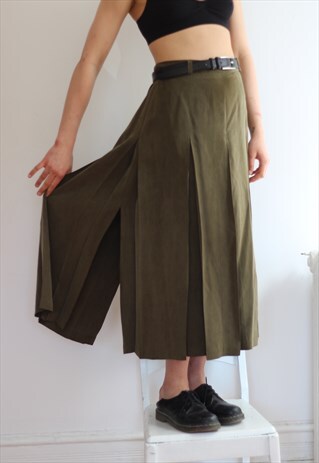 GREEN SILK SKIRT