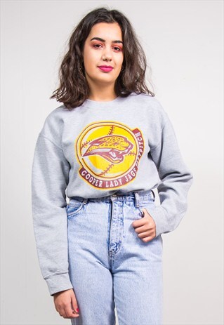 90'S VINTAGE USA COLLEGE SWEATER SOFTBALL SWEATSHIRT