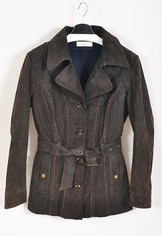 VINTAGE 90S LINNED SUEDE LEATHER COAT