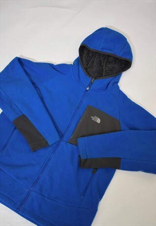VINTAGE 90S NORTH FACE BLUE ZIP FLEECE