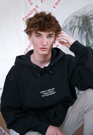 SORRY I REPLIED HAHA YEAH TO YOUR NUDES EMBROIDERED HOODIE