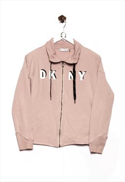 Vintge DKNY Sweat Jacket Logo Print Pink