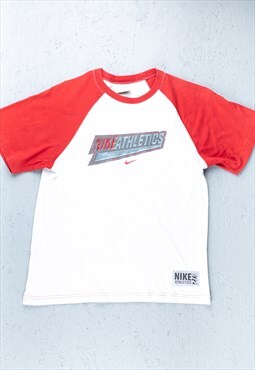 90s Nike White Nike Athletics Logo T-Shirt - B2902