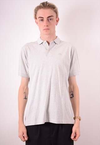 KAPPA MENS VINTAGE POLO SHIRT MEDIUM GREY 90S