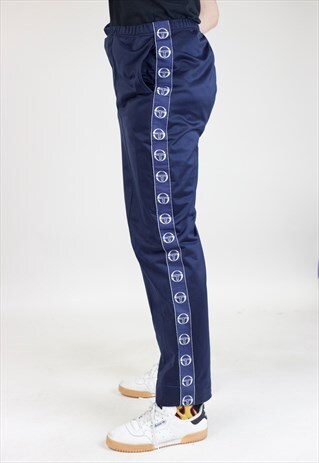 VINTAGE 90S SERGIO TACCHINI NAVY TRACKSUIT BOTTOMS