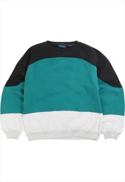 Vintage  Towncraft Sweatshirt Stripped Crewneck Green Large