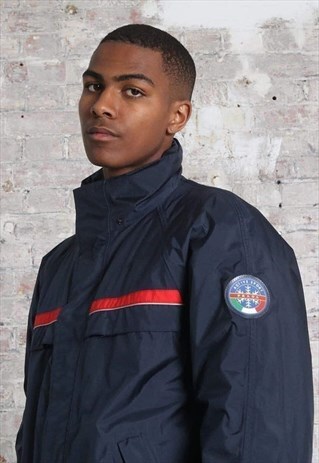 VINTAGE RARE PRADA SPORT LUNA ROSSA SKI JACKET NAVY BLUE