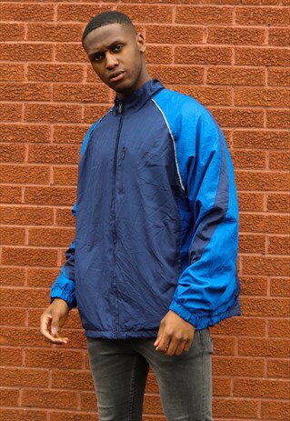 VINTAGE STARTER SHELL JACKET IN BLUE