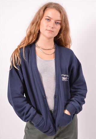 VINTAGE LEVI'S CARDIGAN SWEATER BLUE