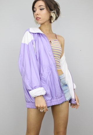 VINTAGE 80S 90S OVERSIZED FESTIVAL SHELL JACKET