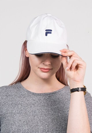 VINTAGE 90'S WHITE FILA CAP