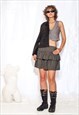 VINTAGE Y2K IKKS FRILLY SKIRT IN GREY