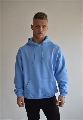 BLUE PINK BARCODE HOODIE